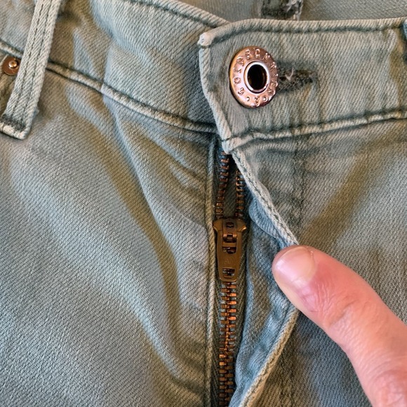 Adriano Goldschmied Jeans Womens 29R Green Stevie Slim Straight Ankle Low Rise - Picture 8 of 10